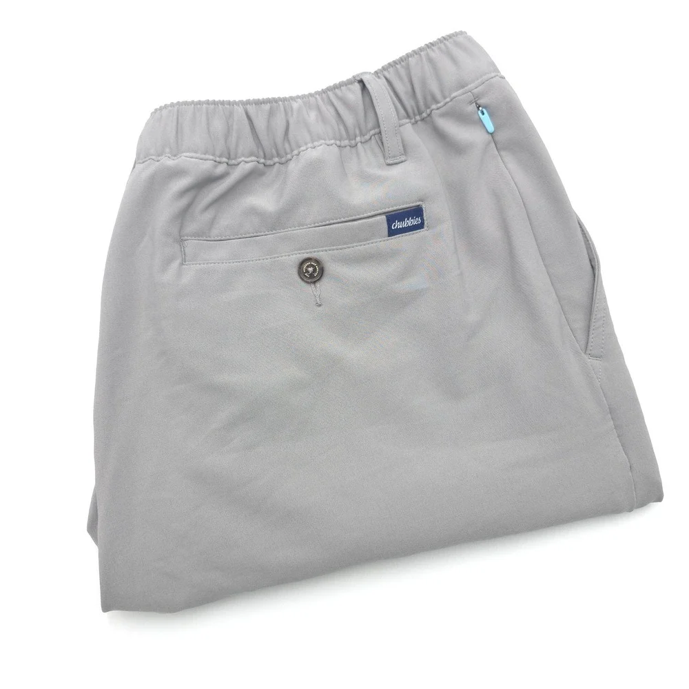 Chubbies Everywear Pants Mens XL Light Gray Elastic Waist Drawstring Golf Chino